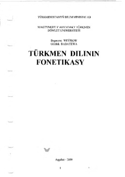 Türkmen diliniň fonetikasy